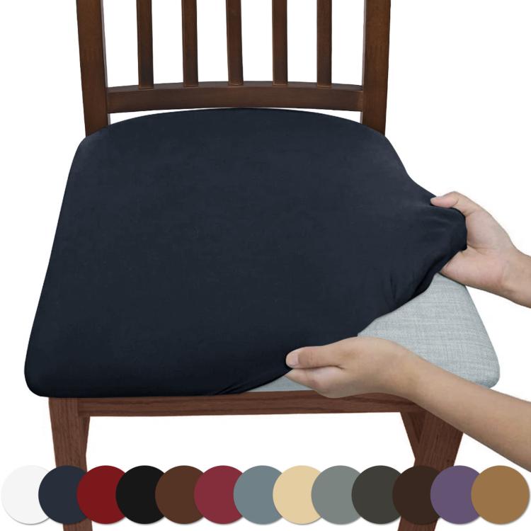 Stretch Dining Chair Seat Cover Soft Removable Washable Chair Cushion Slipcover