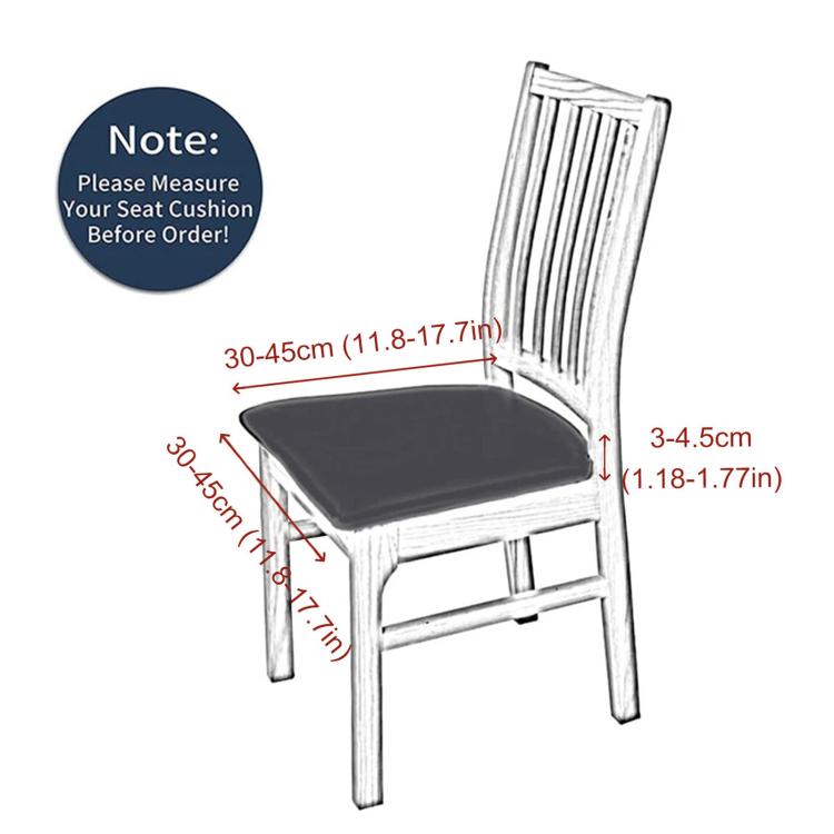 Stretch Dining Chair Seat Cover Soft Removable Washable Chair Cushion Slipcover