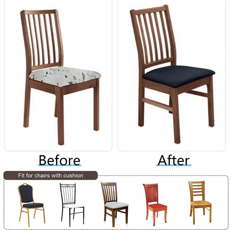 Stretch Dining Chair Seat Cover Soft Removable Washable Chair Cushion Slipcover