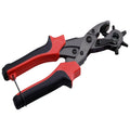 Multifunctional Belt Hole Puncher with 6 Holes Leather Hole Punch for Leather Belts Cards Paper Fabric, Red, Blue