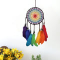 Creative Hand-Woven Crafts Colorful Dream Catcher Home Car Wall Hanging Decoration, 20cm, 5cm