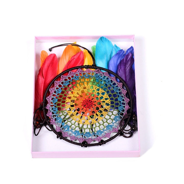 Creative Hand-Woven Crafts Colorful Dream Catcher Home Car Wall Hanging Decoration, 20cm, 5cm