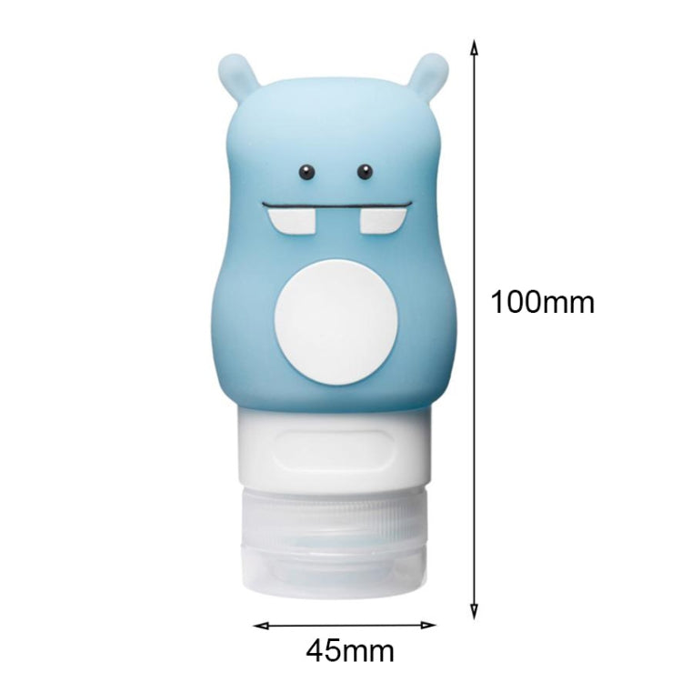 Portable Travel Shampoo Body Lotion Cosmetic Bottle Make Up Container Storage Box, Giraffe, White Horse, Blue Hippo