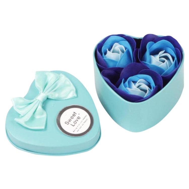 3 Soap Flowers Valentine Day Gifts Tanabata Gifts Wedding Creative Gifts Heart Shaped Iron Box Roses
