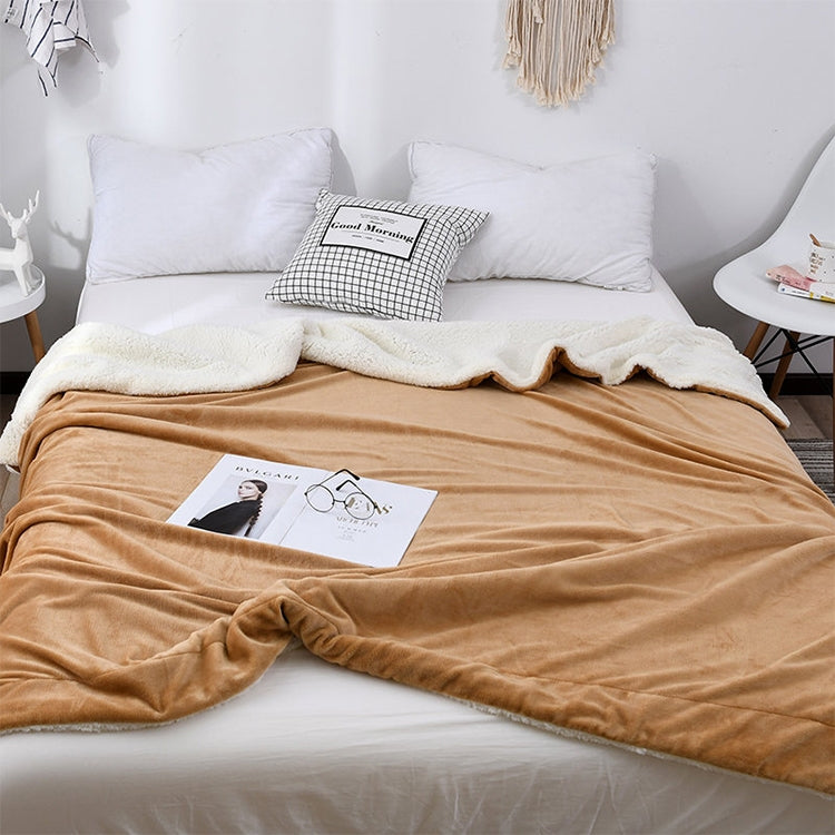 Winter Sofa Blanket Double Thick Cashmere Coral Fleece Ofice Nap Blanket, 1x1.6m, 1.2x2m, 1.5x2m, 1.8x2m, 2x2.3m