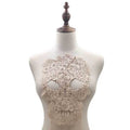 Lace Three-dimensional Hollow Corsage Skull Head Embroidery Cloth Sticker DIY Clothing Accessories, Size: About 31 x 21cm, Black, Light Brown, Apricot, White