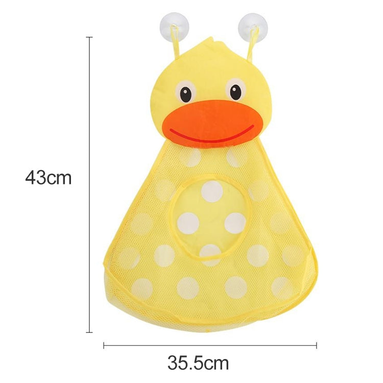 Baby Shower Bath Toys Storage Mesh Bag with Strong Suction Cups, Yellow, Green