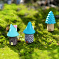 2 PCS Cartoon Tree House Moss Micro-landscape Fleshy Ornaments Jewelry, Random Style Delivery, Cartoon Tree House Ornaments
