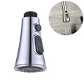 Kitchen Horn Button Switch Pausable Faucet Sprinkler Water Saving Nozzle Sprayer Filter, Plating CP, Drawing BN