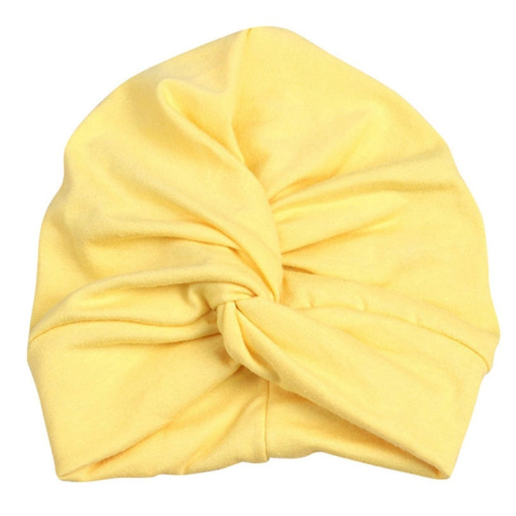 Baby Hat Cotton Soft Turban Knot Summer Bohemian Kids Girls Newborn Cap, Yellow, Green, Navy Blue, Gray, Light Green, Pink, Rose Red, Dark Purple