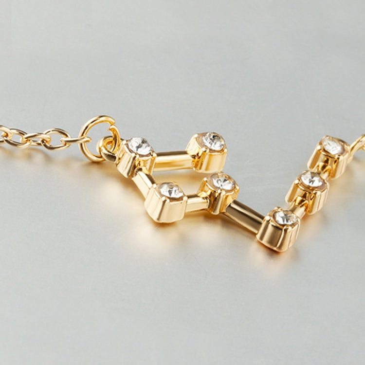 Fashion Zircon Pendant Zodiac Guardian Necklace Short Clavicle Chain, Aquarius-Gold, Aquarius-Silver, Pisces-Gold, Pisces-Silver, Aries-Gold, Aries-Silver, Taurus-Gold, Taurus-Silver, Gemini-Gold, Gemini-Silver, Sagittarius-Gold, Sagittarius-Silver    ...