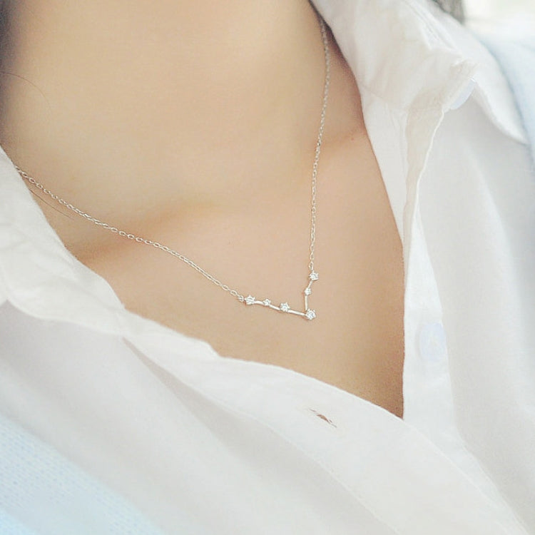 Fashion Zircon Pendant Zodiac Guardian Necklace Short Clavicle Chain, Aquarius-Gold, Aquarius-Silver, Pisces-Gold, Pisces-Silver, Aries-Gold, Aries-Silver, Taurus-Gold, Taurus-Silver, Gemini-Gold, Gemini-Silver, Sagittarius-Gold, Sagittarius-Silver    ...