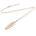 Simple Classic pendant Necklace Feather Necklace Long Sweater Chain Jewelry choker Necklace for Women, Gold, Silver