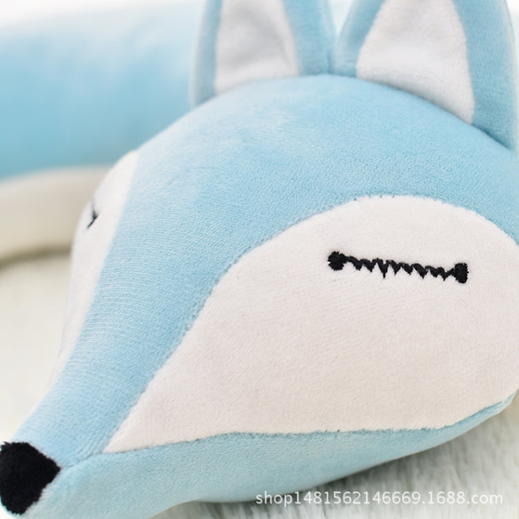 Lovely Fox Animal Cotton Plush U Shape Neck Pillow for Travel Car  Plane Travel, 30x30x8cm