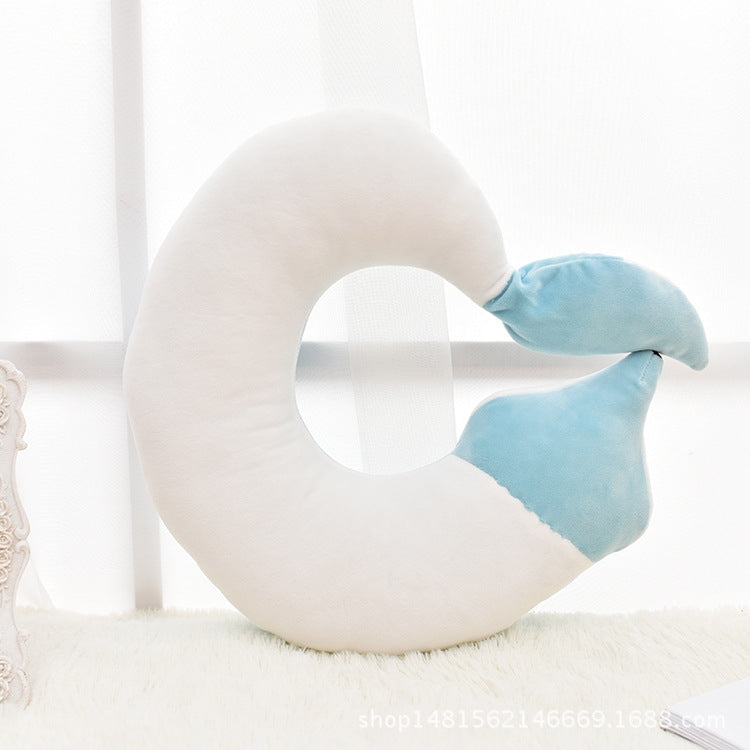 Lovely Fox Animal Cotton Plush U Shape Neck Pillow for Travel Car  Plane Travel, 30x30x8cm