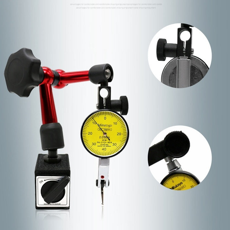 Magnetic Base  Universal Mechanical Magnetic Watch Stand Dial Indicator Bracket, Universal Small Table, Leverage Dial Indicator, Small Table + Dial Indicator