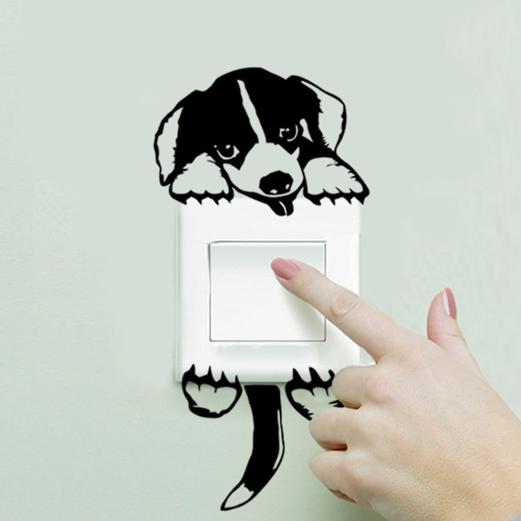 Cartoon Cute Puppy Decorative Switch Wall Sticker PVC Waterproof Sticker, Size:15x13cm, Size:11x22cm, Size:13x10cm