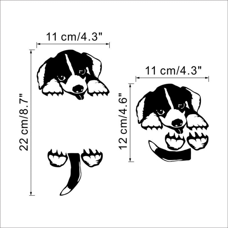 Cartoon Cute Puppy Decorative Switch Wall Sticker PVC Waterproof Sticker, Size:15x13cm, Size:11x22cm, Size:13x10cm