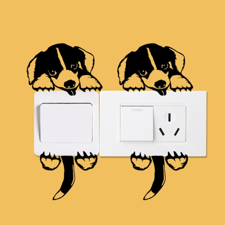 Cartoon Cute Puppy Decorative Switch Wall Sticker PVC Waterproof Sticker, Size:15x13cm, Size:11x22cm, Size:13x10cm