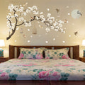 2 PCS/Set DIY Tree Birds Flower Home Decor Wall Stickers, Tree Birds Flower