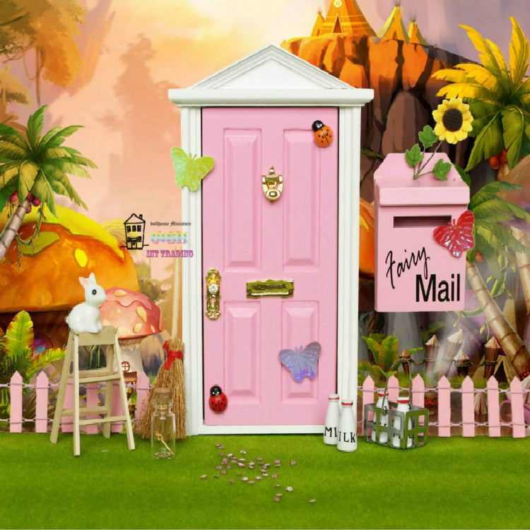 1:12 Doll House Miniature Fairy Tale Door Playing House Toy
