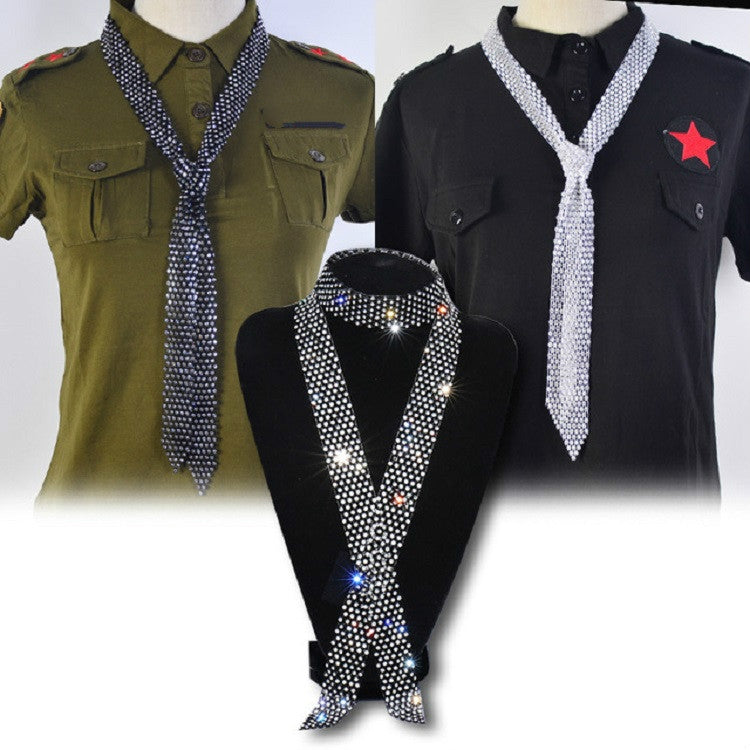 Women Sequined Rhinestone Bow Tie Dance Costume Accessories, White Diamond on White, Colorful Diamond on White, White Diamond on Black, Gun Black Diamond on Black, Red Diamond on Black, Blue Diamond on Black, Gold Diamond on Black                      ...