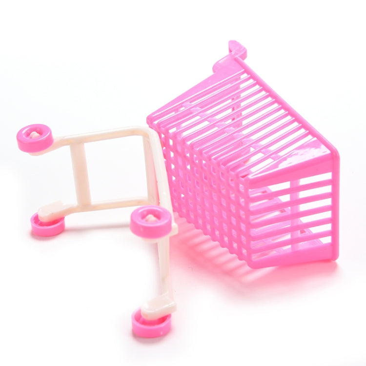 3 PCS Plastic Doll Simulation Trolley Shopping Cart Toy Children Birthday Gift