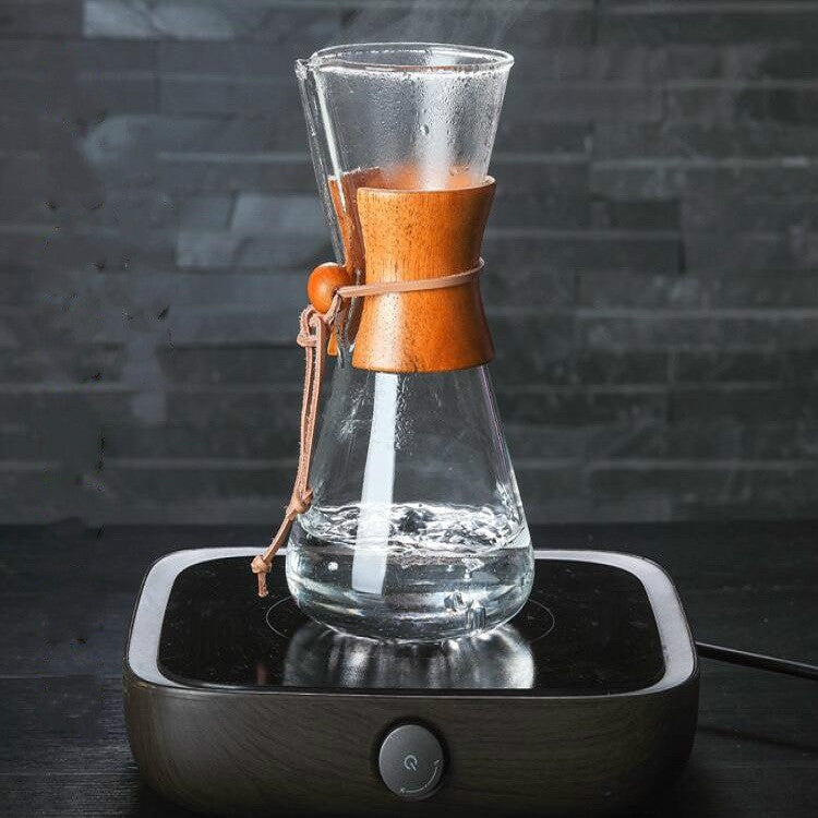 Heat Resistant Glass Coffee Pot Convenient Hand Made Pot, 600ml Coffee Pot, 600ml Coffee Pot with Strainer