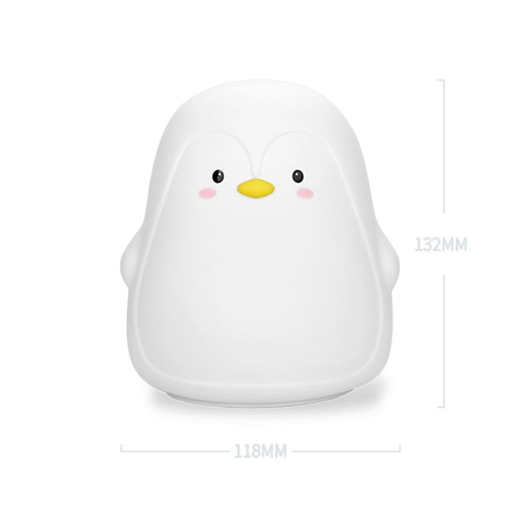Penguin Silicone Pat Night Light Children Bedside Atmosphere Lamp, Penguin White