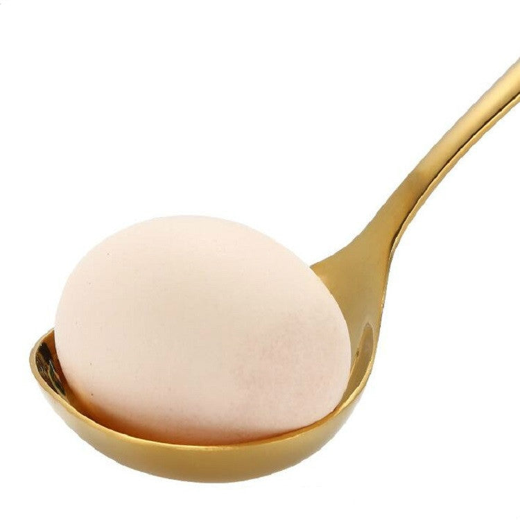 Stainless Steel Sauce Spoon Creative Big Head Long Handle Spoon, Gold, Rose Gold, Colorful