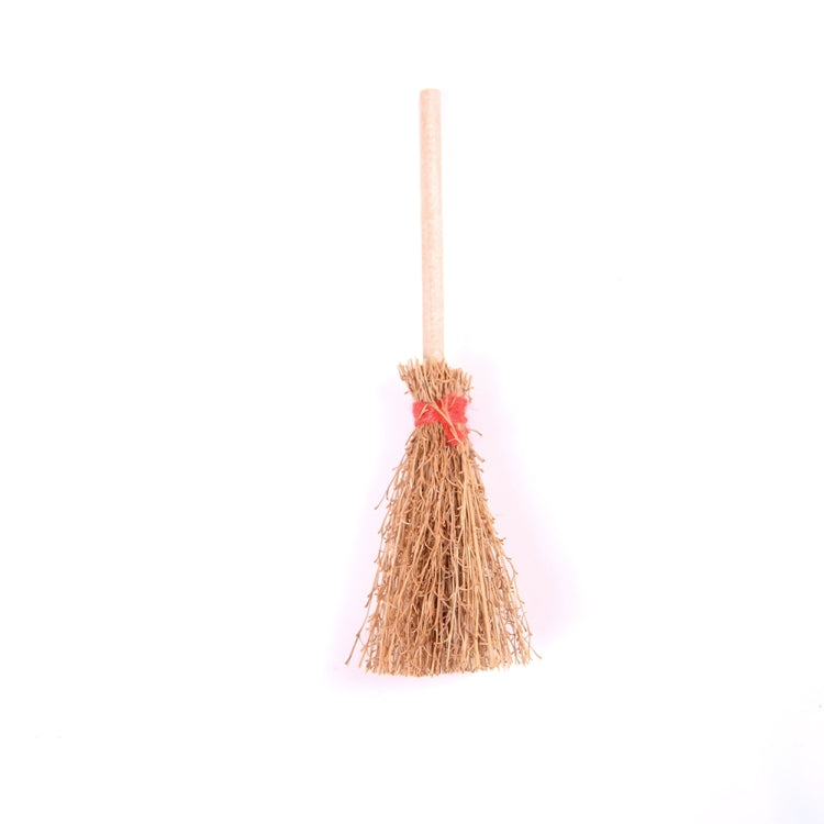2 PCS Miniature Doll House Kitchen Patio Accessories Wooden Broom Children's Educational Toys, Wooden Broom