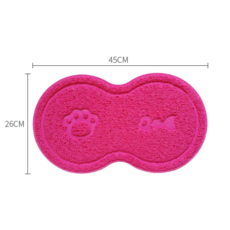 Lovely PVC Cat Litter Mat Eight-shaped  Anti-skid Placemat Pet Supplies, Lake Blue, Yellow Green, Rose Red, Gray, Pink, Light Blue, Beige