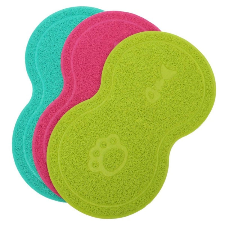 Lovely PVC Cat Litter Mat Eight-shaped  Anti-skid Placemat Pet Supplies, Lake Blue, Yellow Green, Rose Red, Gray, Pink, Light Blue, Beige
