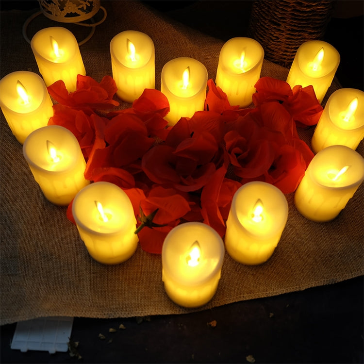 Cylindrical LED Electronic Candle Light Simulation Wedding Candlestick Candle, 15x7.5cm, 13x7.5cm, 10x7.5cm, 7.5x7.5cm, 7.5x7.5cm with remote control, 10x7.5cm with remote control, 13cm with remote control, 15x7.5cm with remote control