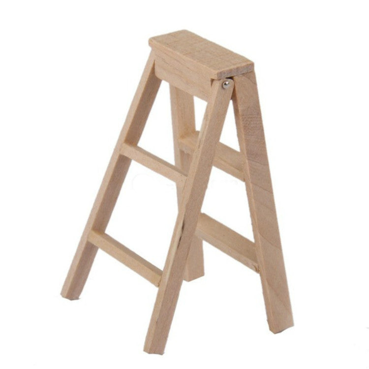 3 PCS 1:12 Toy House Miniature Furniture Wooden Ladder, Wooden Ladder