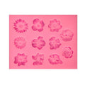 Fondant Cake Silicone Mold Chocolate Mold DIY Trumpet Flower Sun Flower Baking Decoration, Sun Flower Shape(Pink), Sun Flower Shape(Gray)