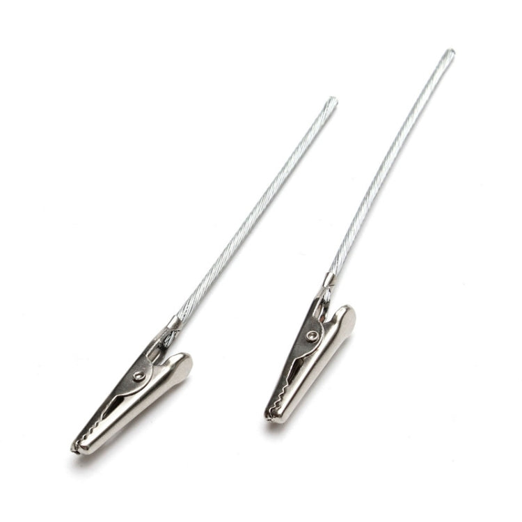 40 PCS Metal Wire Rope Alligator Clips, 8cm, 10cm, 12cm