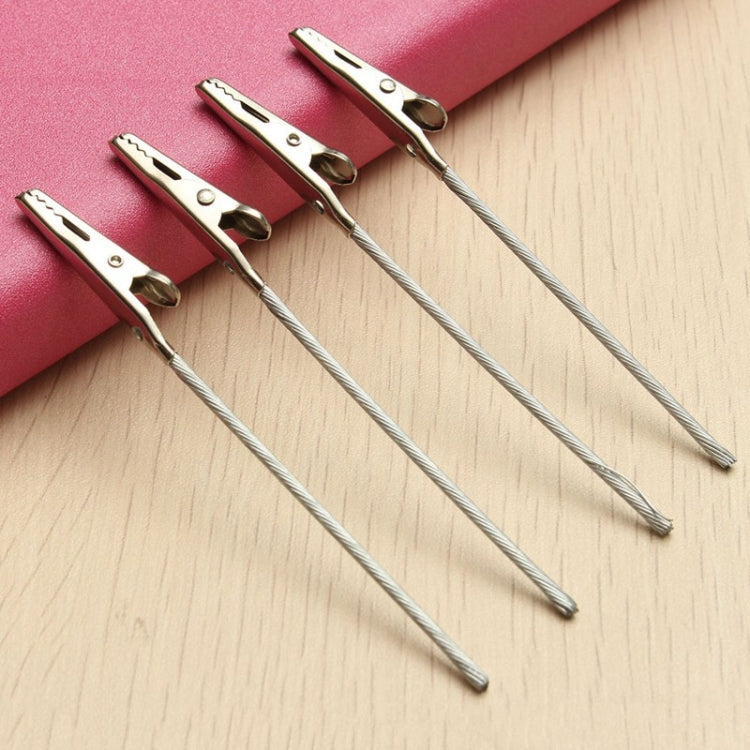 40 PCS Metal Wire Rope Alligator Clips, 8cm, 10cm, 12cm