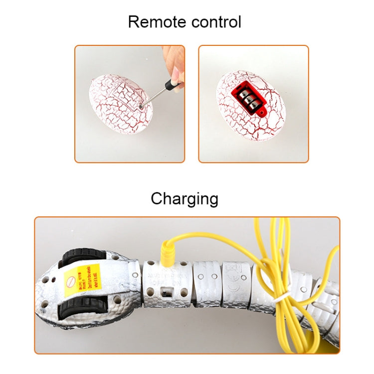 Tricky Funny Toy Infrared Remote Control Scary Creepy Snake, Size: 38*3.5cm, Snake (Orange)