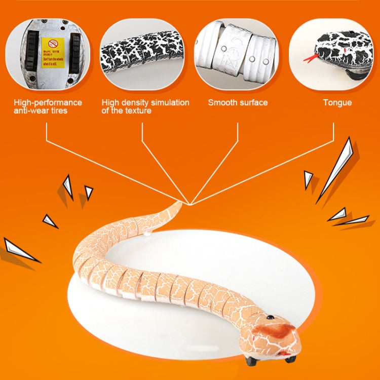 Tricky Funny Toy Infrared Remote Control Scary Creepy Snake, Size: 38*3.5cm, Snake (Orange)