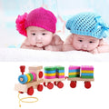 Wooden Train Shape Building Blocks Toy Baby Early Learning Training Toy, Train Shape