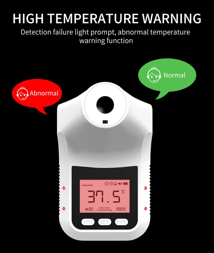K3 Pro Handsfree Non-contact Forehead Body Light-sensitive Distance Sensor Infrared Thermometer, 2.8 inch LCD Display Screen, K3 Pro