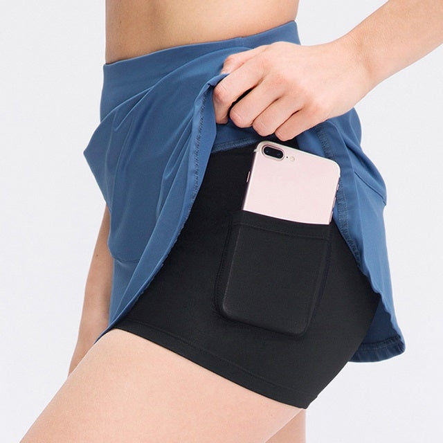 Anti-emptied And Quick-drying Sports Skirt With Mini-socks For Women, S, M, L, XL, XXL