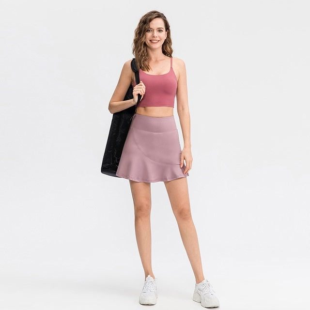 Anti-emptied And Quick-drying Sports Skirt With Mini-socks For Women, S, M, L, XL, XXL