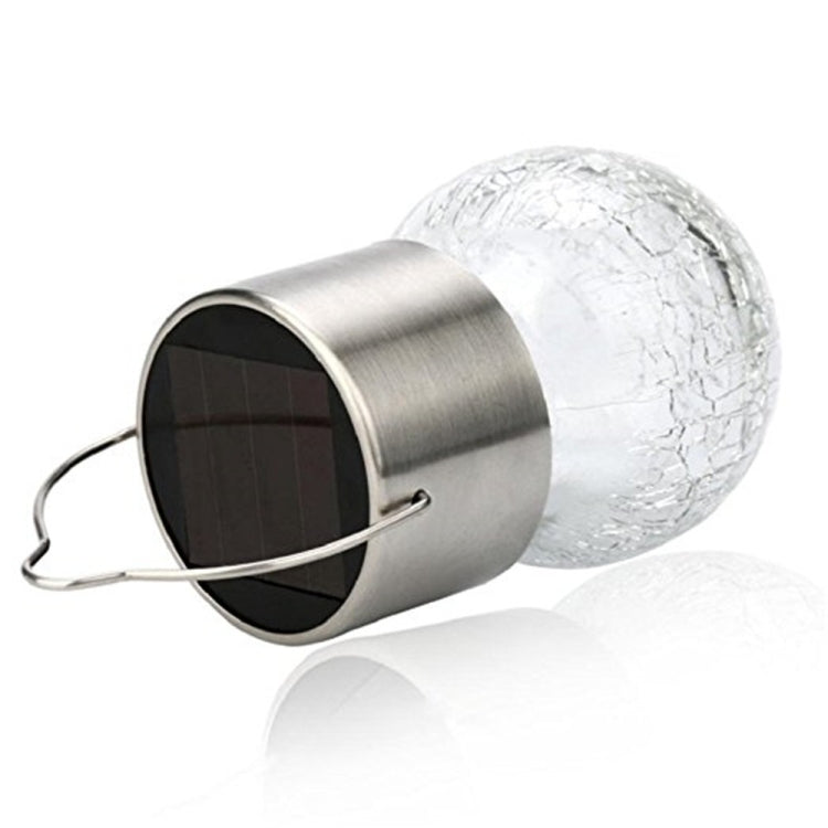 RGB Color Outdoor Hanging Decoration Shiny Crystal Gaze Ball Lamp with Solar Panel