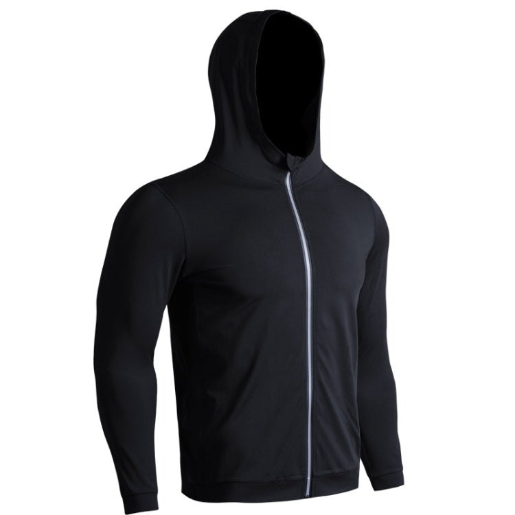 SIGETU Men Sport Hooded Zipper Coat (Color:Grey Size:XXL), S, M, L, XL, XXL, XXXL