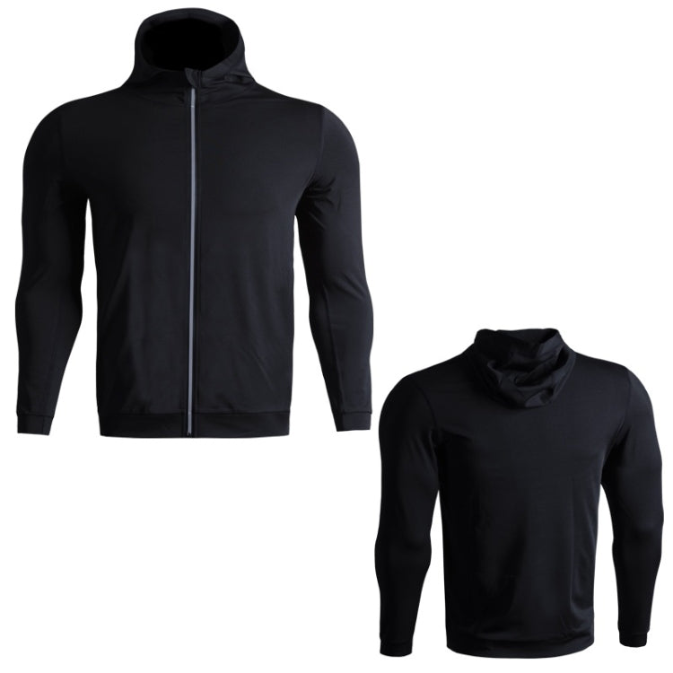 SIGETU Men Sport Hooded Zipper Coat (Color:Grey Size:XXL), S, M, L, XL, XXL, XXXL