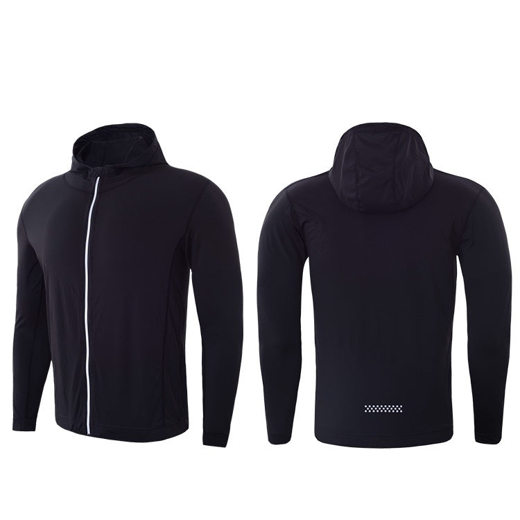 SIGETU Men Sports Quick-drying Coat (Color:Black Size:XXXL), S, M, L, XL