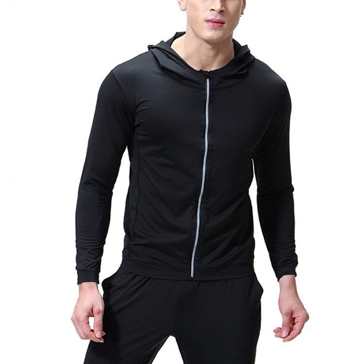 SIGETU Men Sports Quick-drying Coat (Color:Black Size:XXXL), S, M, L, XL