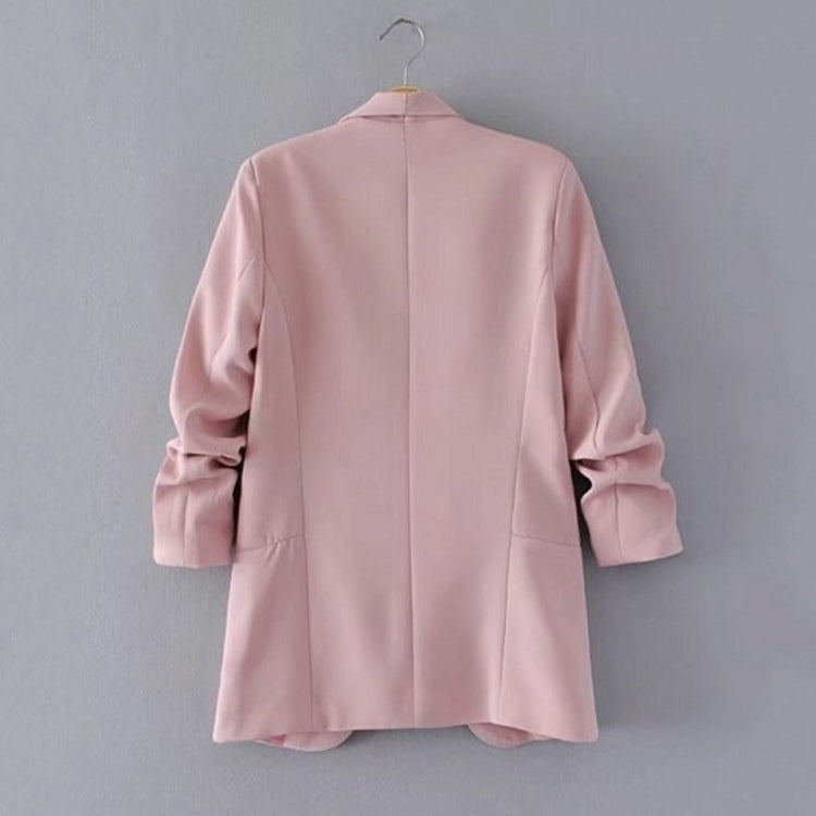 Women Solid Color Buckleless Slim Casual Suit (Color:Black Size:M), S, M, L, XL, XXL